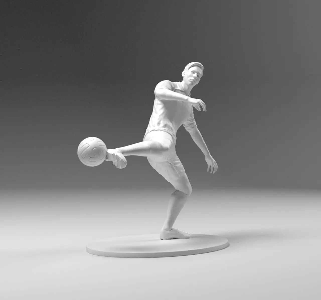 Footballer 03 Footstrike 04 Stl 3D print model_0