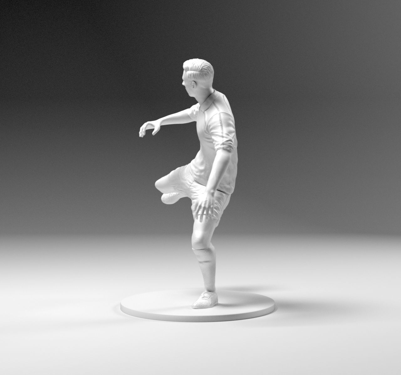 Footballer 03 Footstrike 04 Stl 3D print model_2