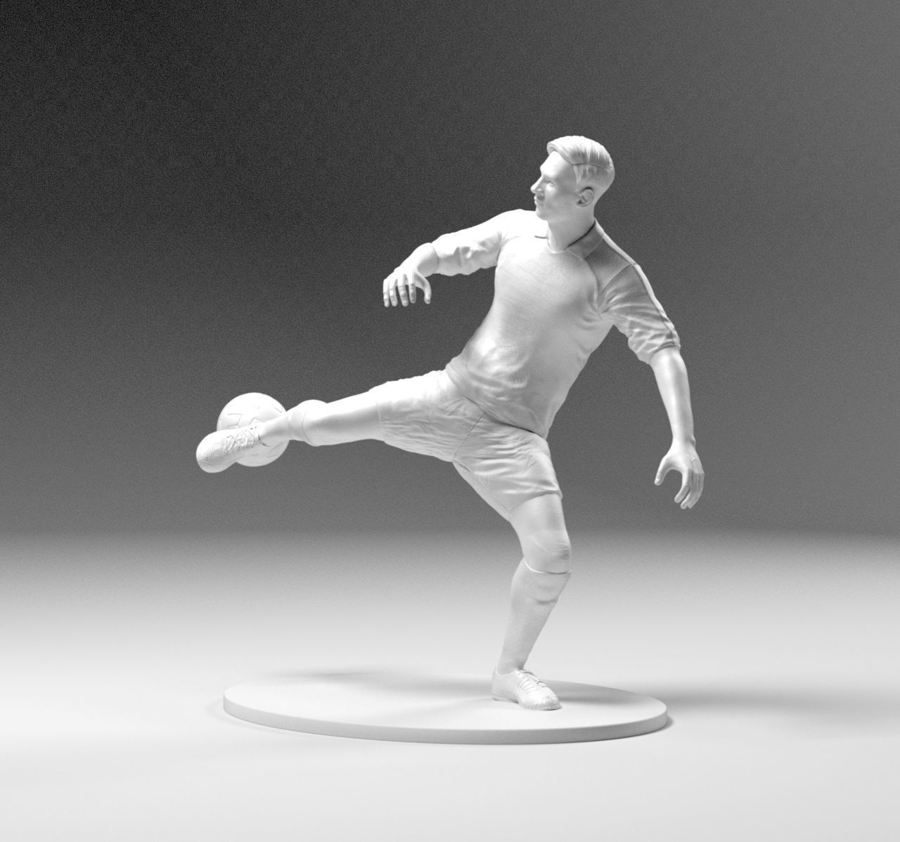 Footballer 03 Footstrike 04 Stl 3D print model_1