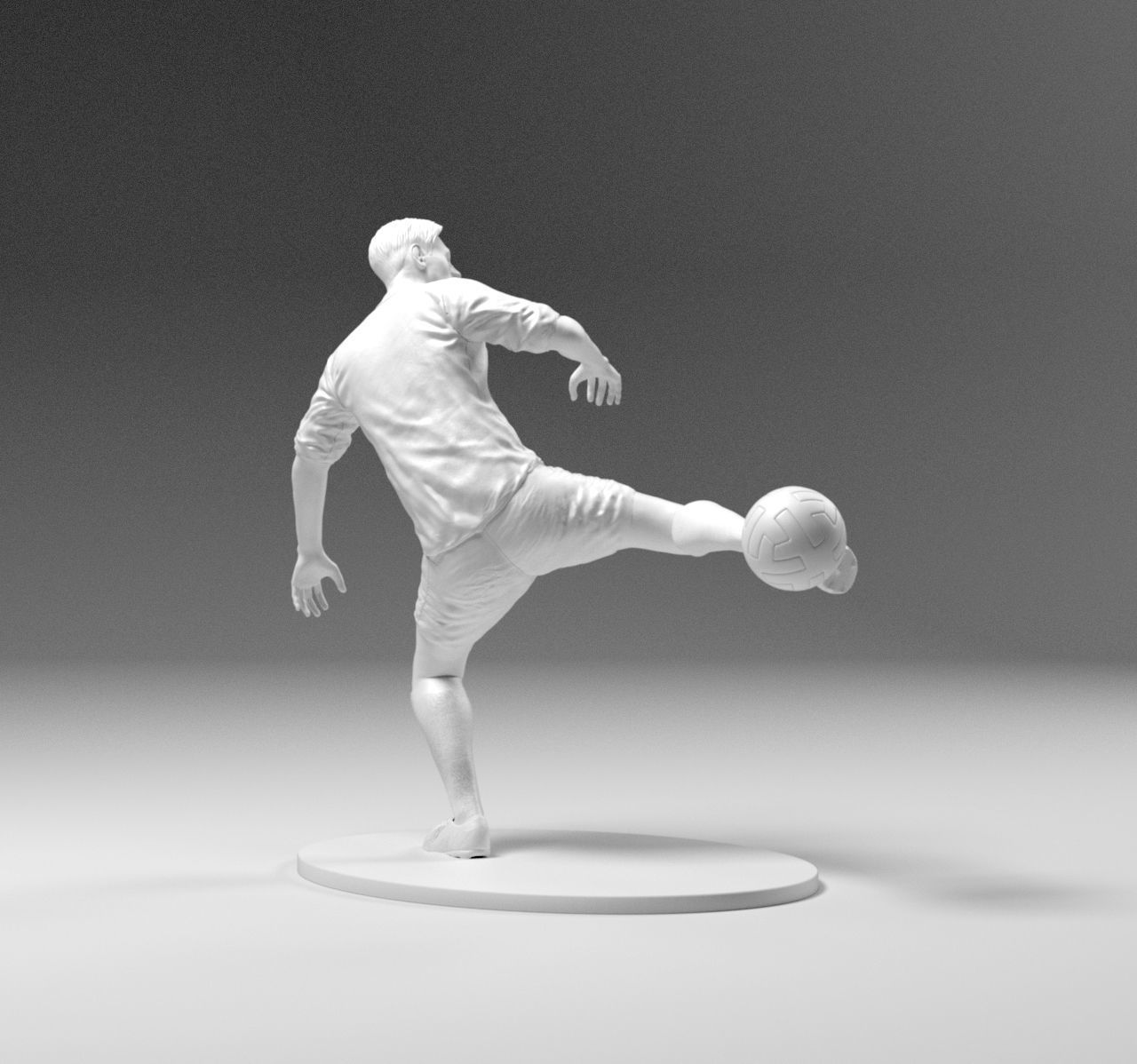 Footballer 03 Footstrike 04 Stl 3D print model_5