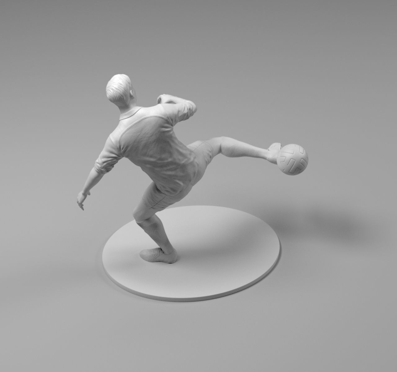 Footballer 03 Footstrike 04 Stl 3D print model_8