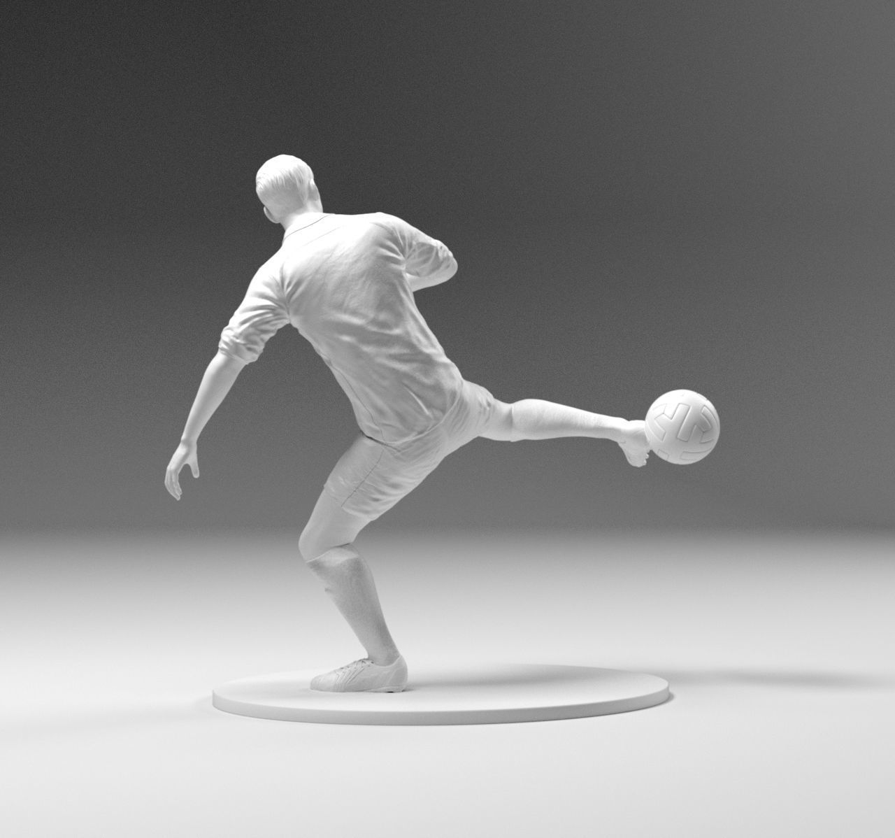 Footballer 03 Footstrike 04 Stl 3D print model_4