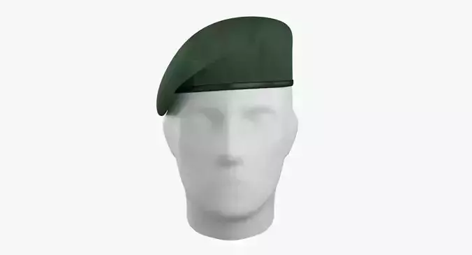 Commando Beret PBR Low-poly 3D model