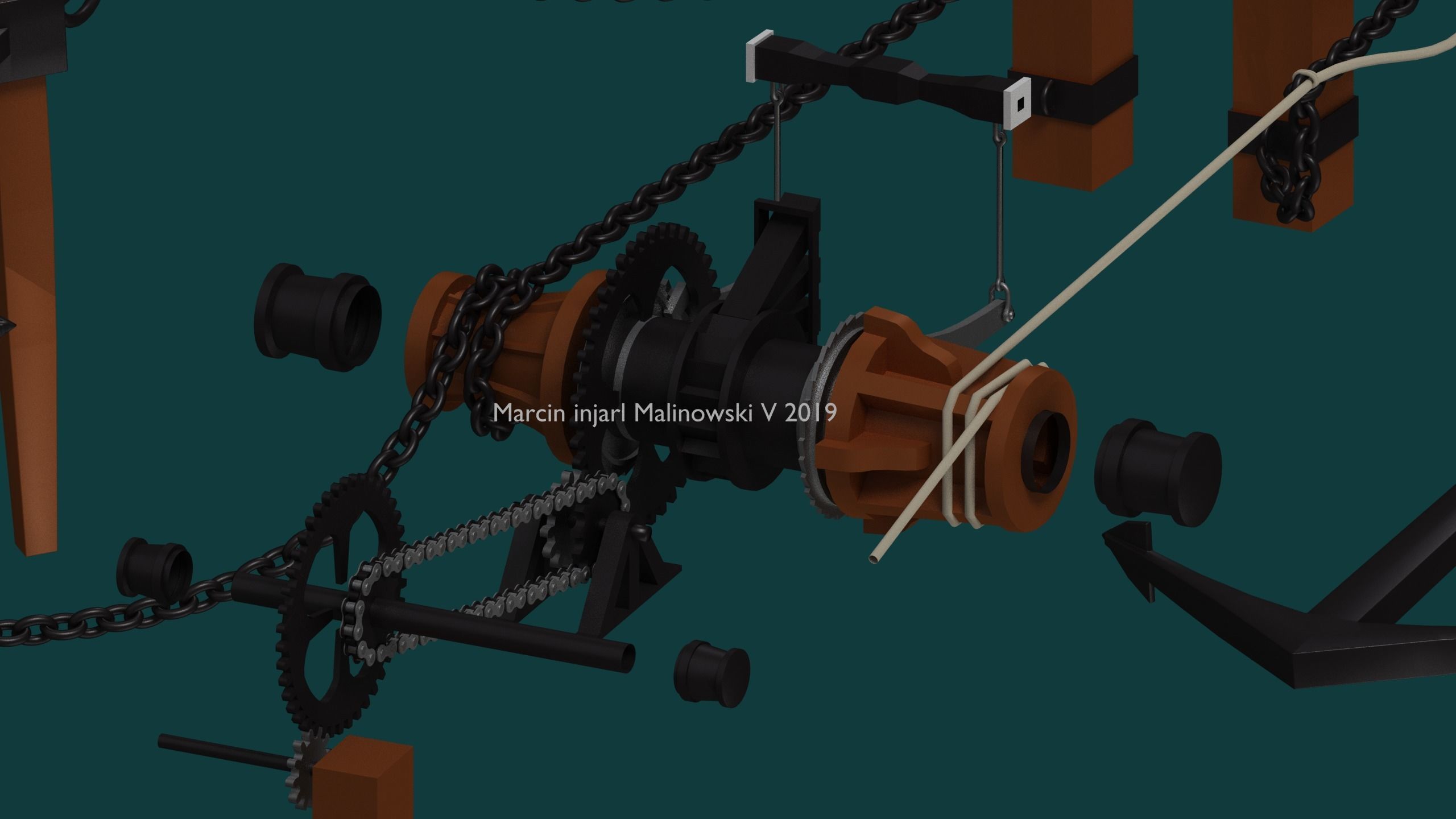 Bluenose 1921 schooner rigged historically accurate  3D model_14