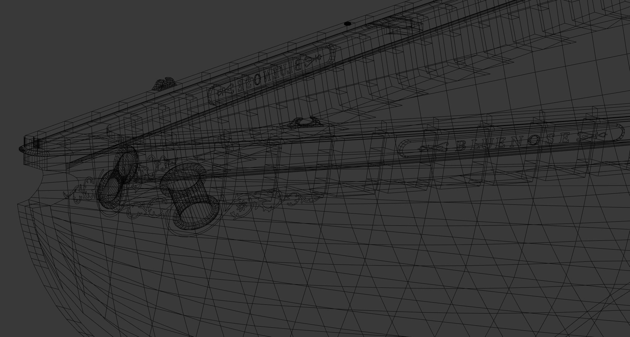 Bluenose 1921 schooner rigged historically accurate  3D model_17