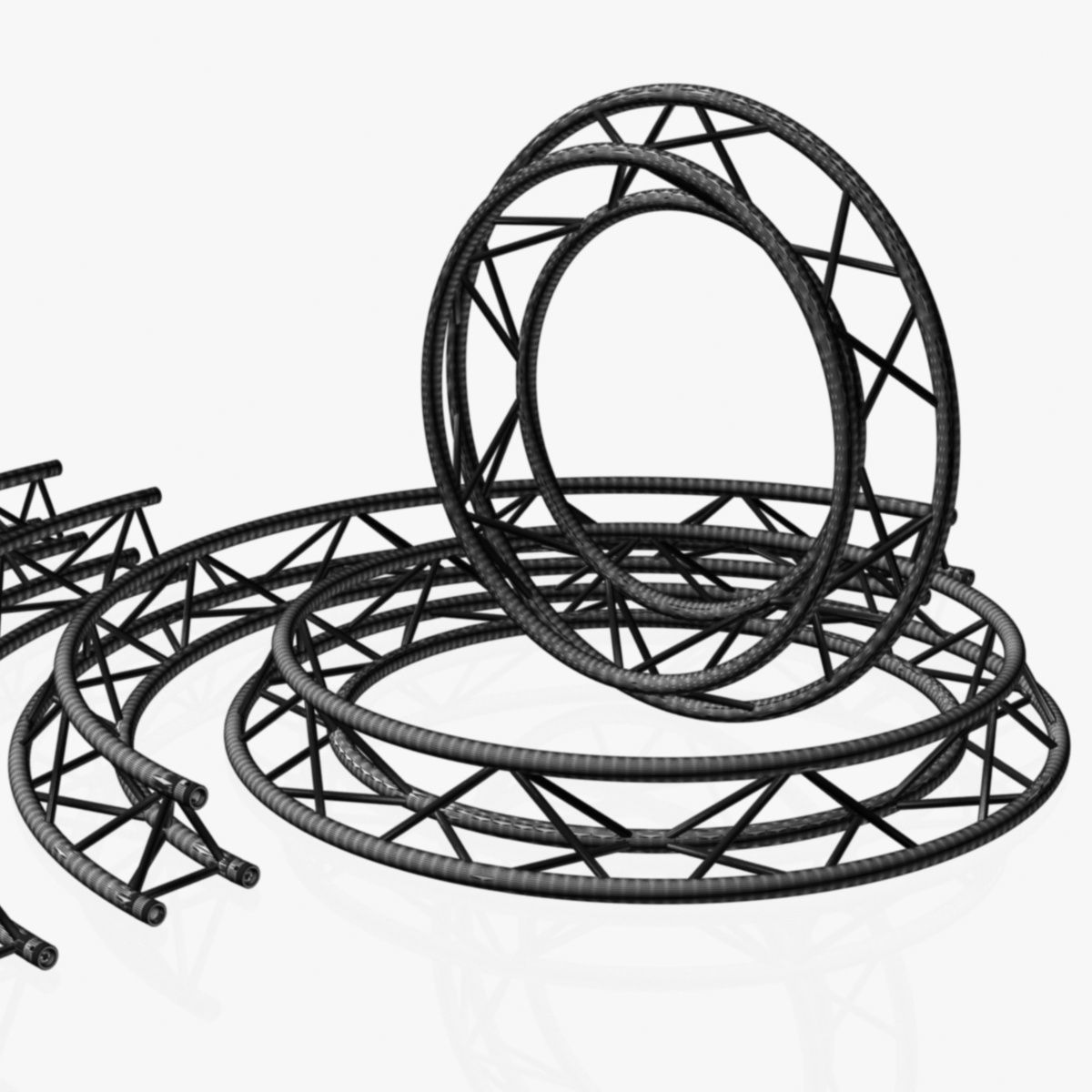 Circle Triangular Truss Modular Collection 10 Modular 3D print model_13