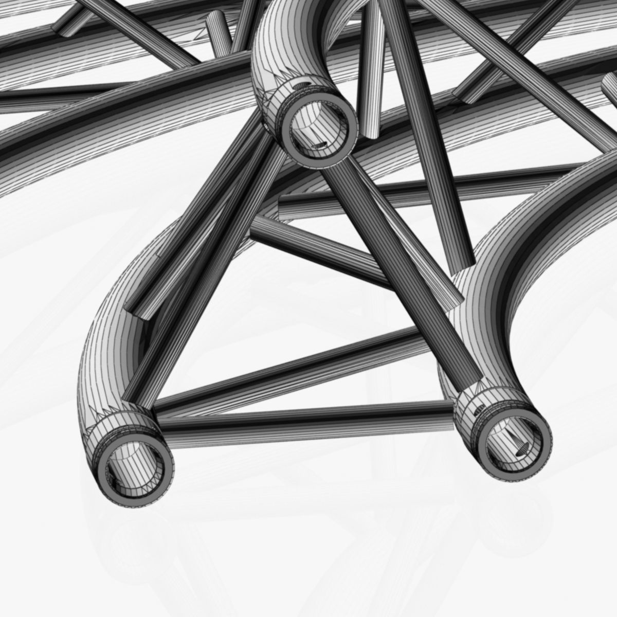 Circle Triangular Truss Modular Collection 10 Modular 3D print model_16