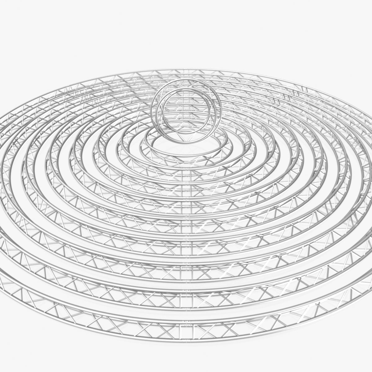 Circle Triangular Truss Modular Collection 10 Modular 3D print model_7