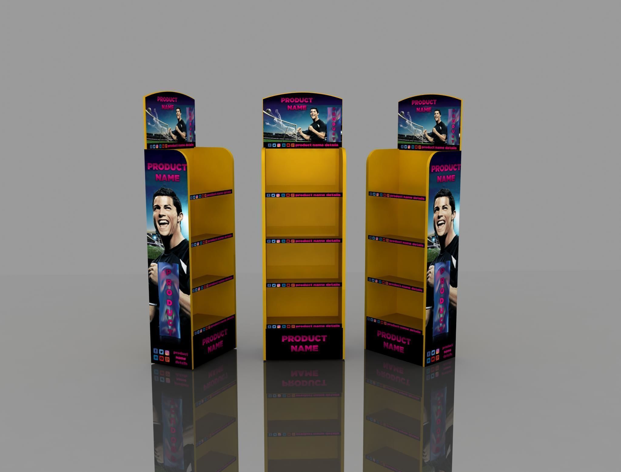 Product Stand Low-poly 3D model_1