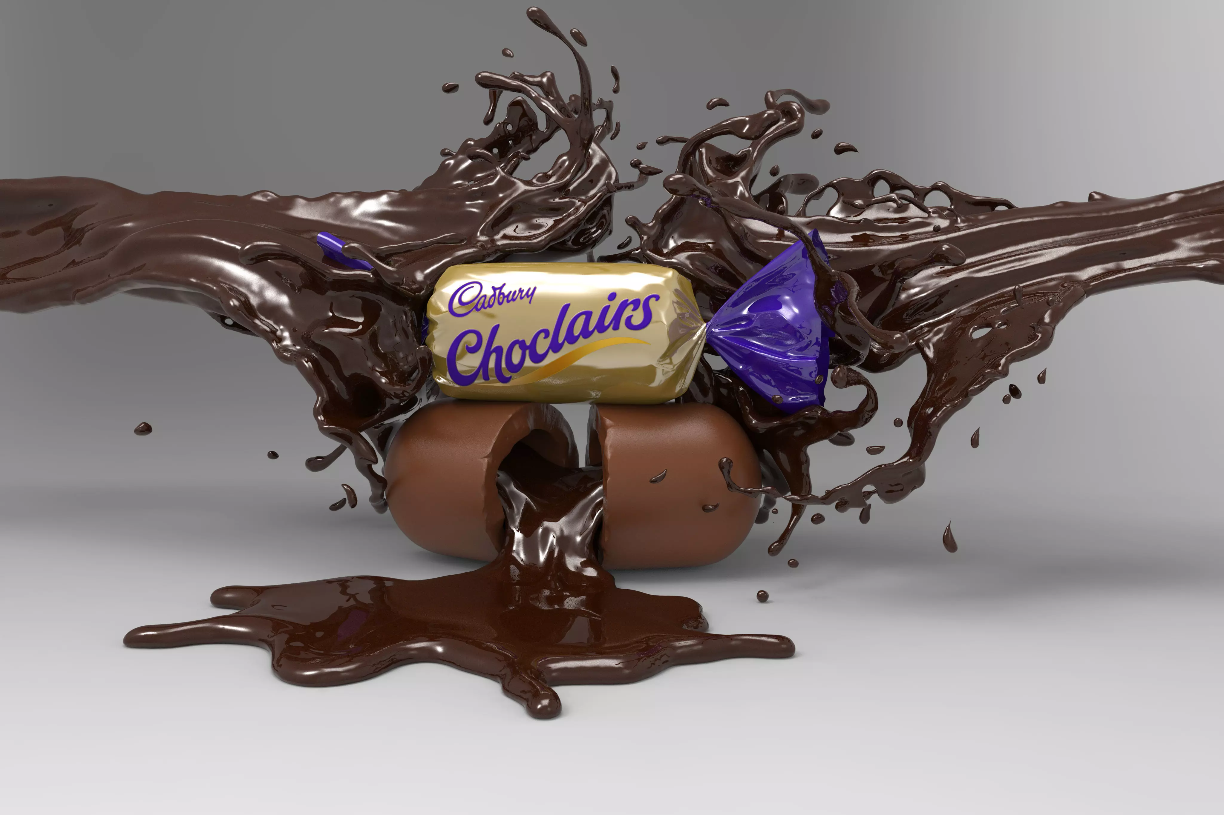 Chocolate toffy wrapper 3D model_0