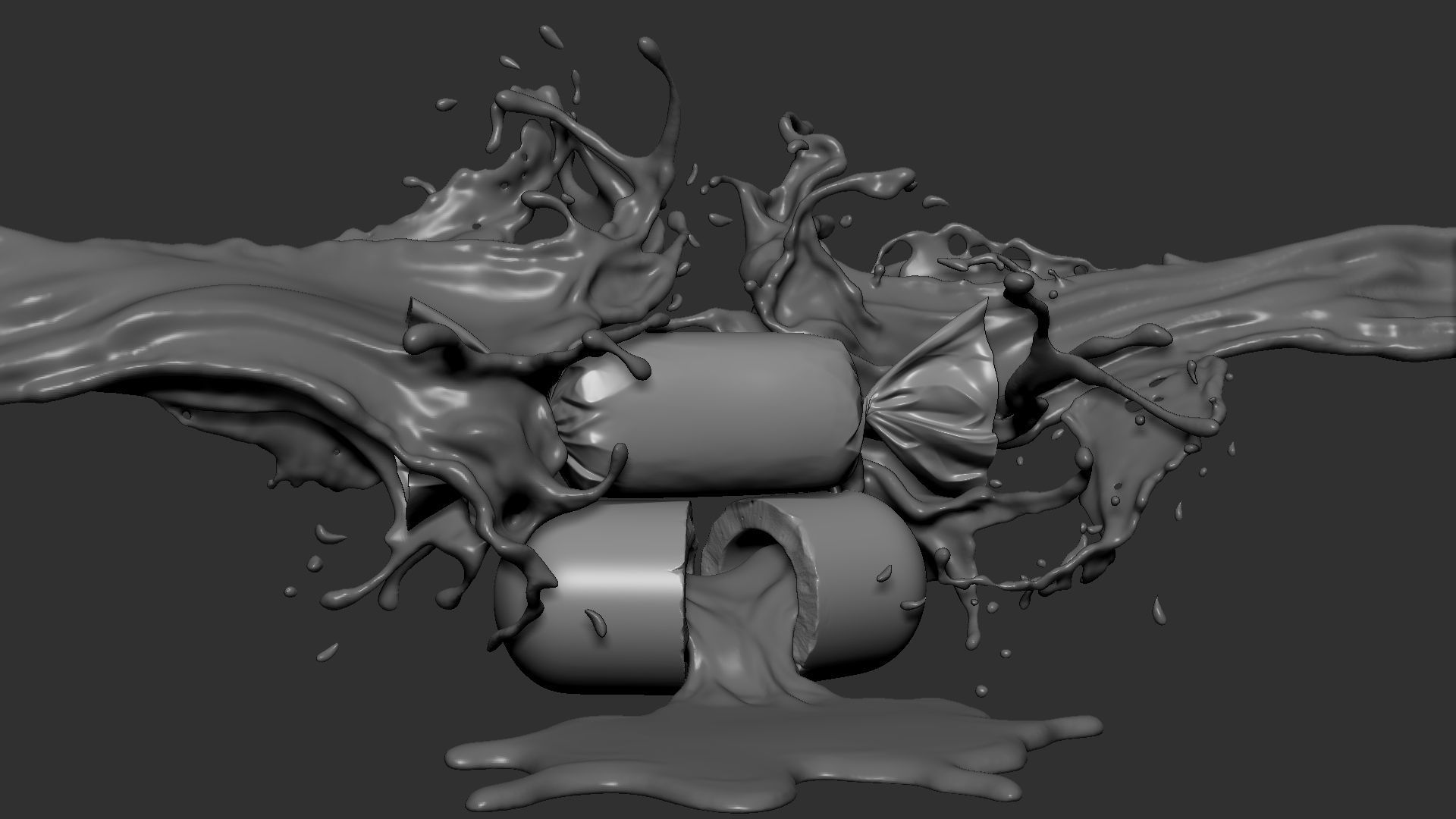 Chocolate toffy wrapper 3D model_6