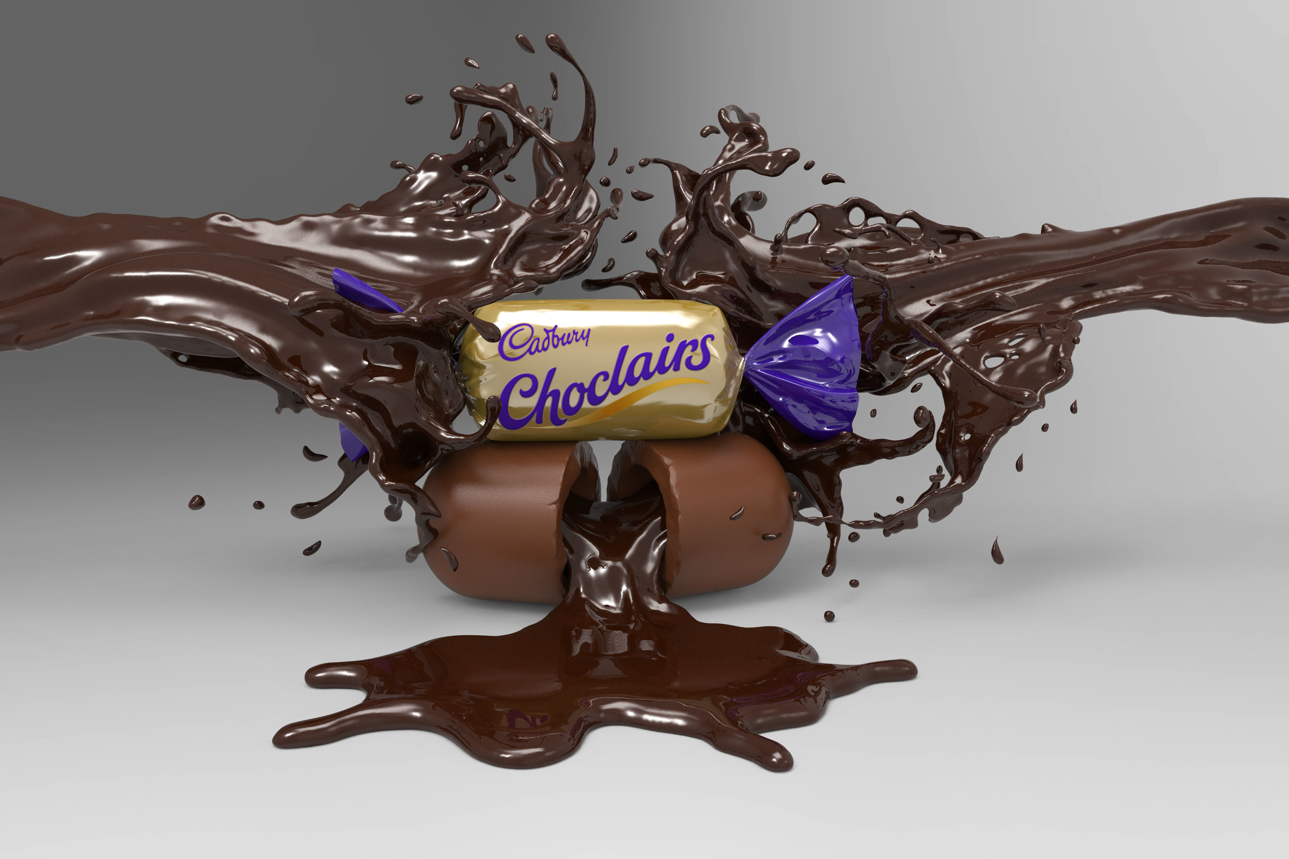 Chocolate toffy wrapper 3D model_2
