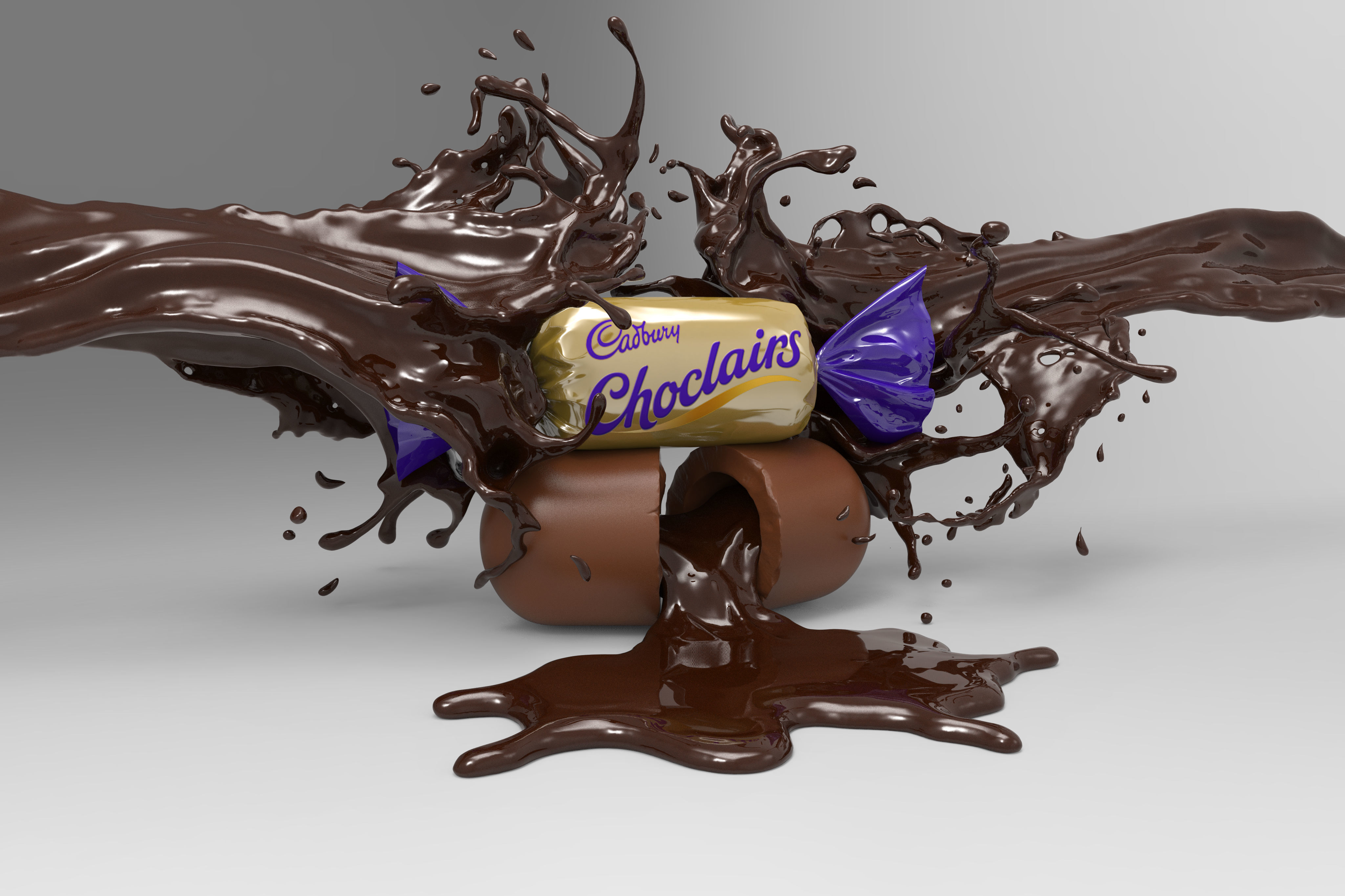 Chocolate toffy wrapper 3D model_1