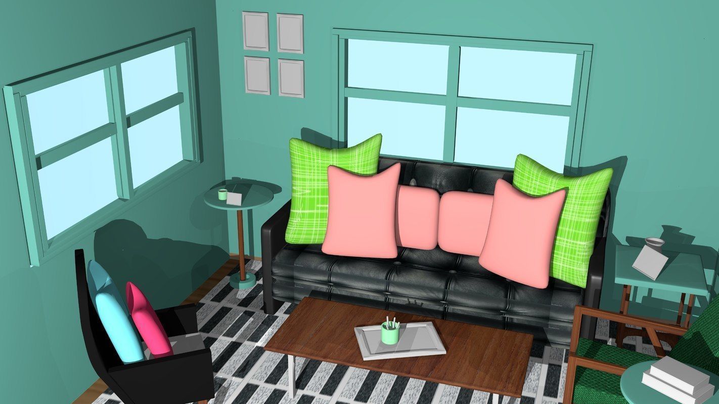 Cartoonic Interior Room 3D model_1