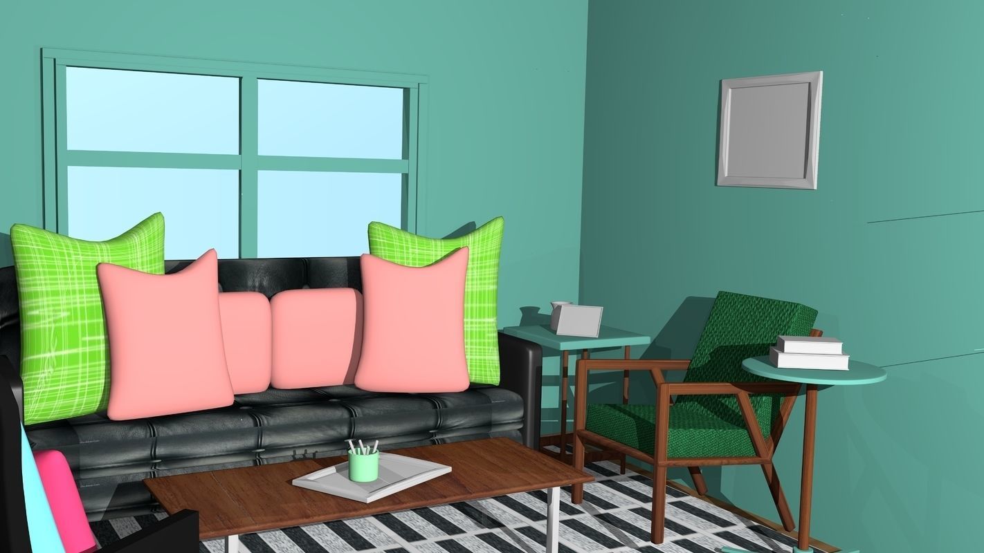 Cartoonic Interior Room 3D model_4