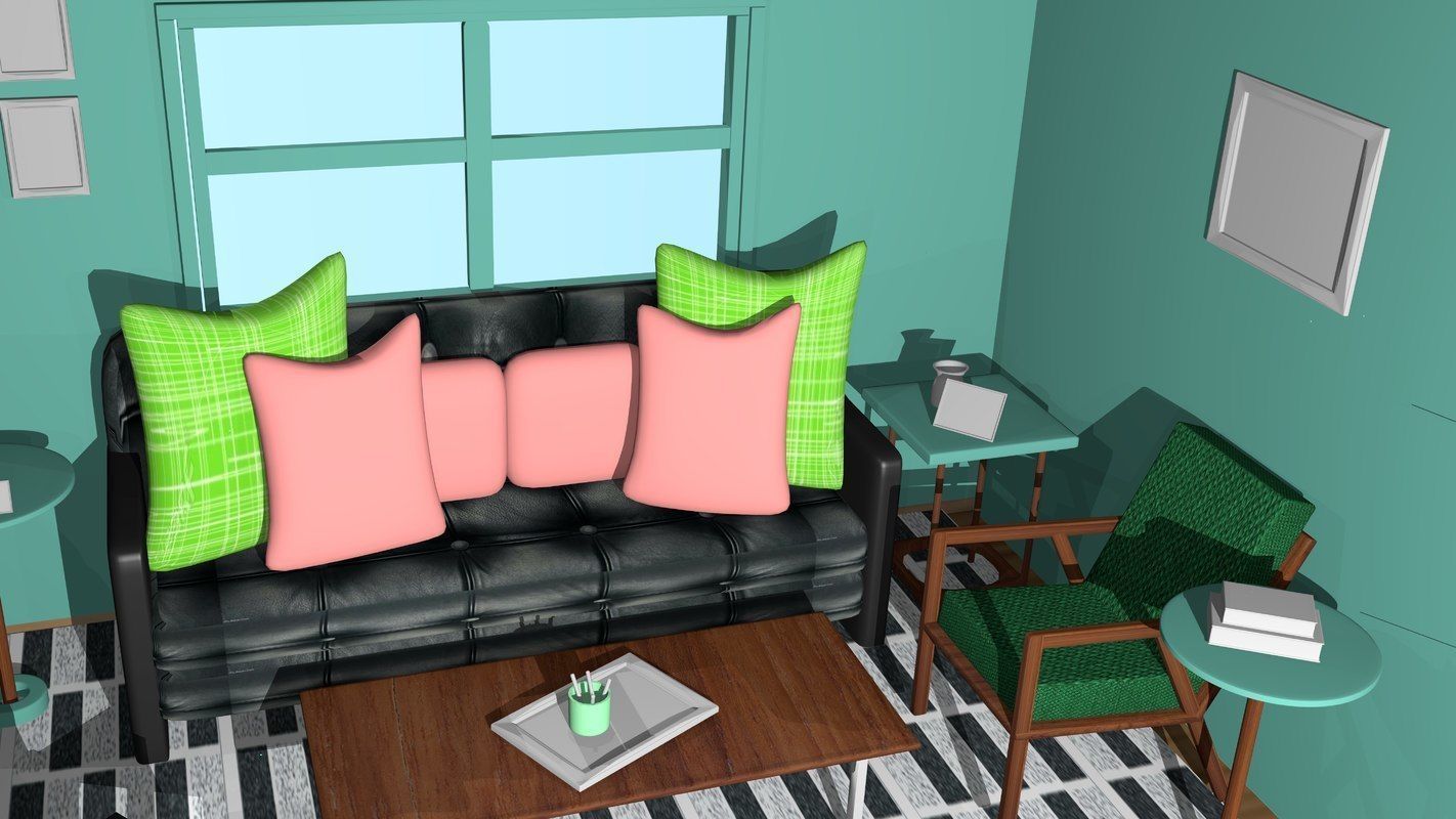 Cartoonic Interior Room 3D model_3