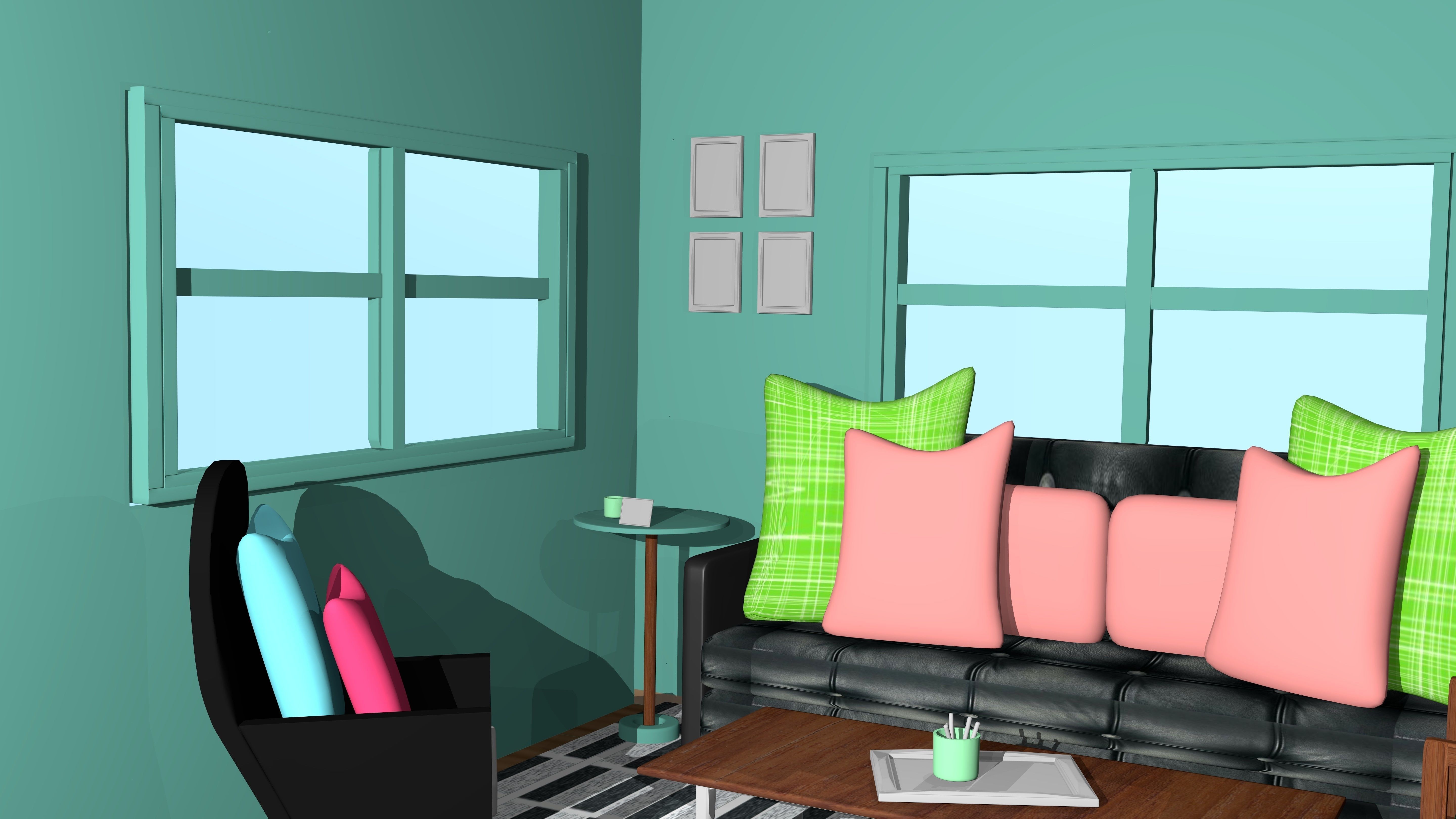 Cartoonic Interior Room 3D model_2