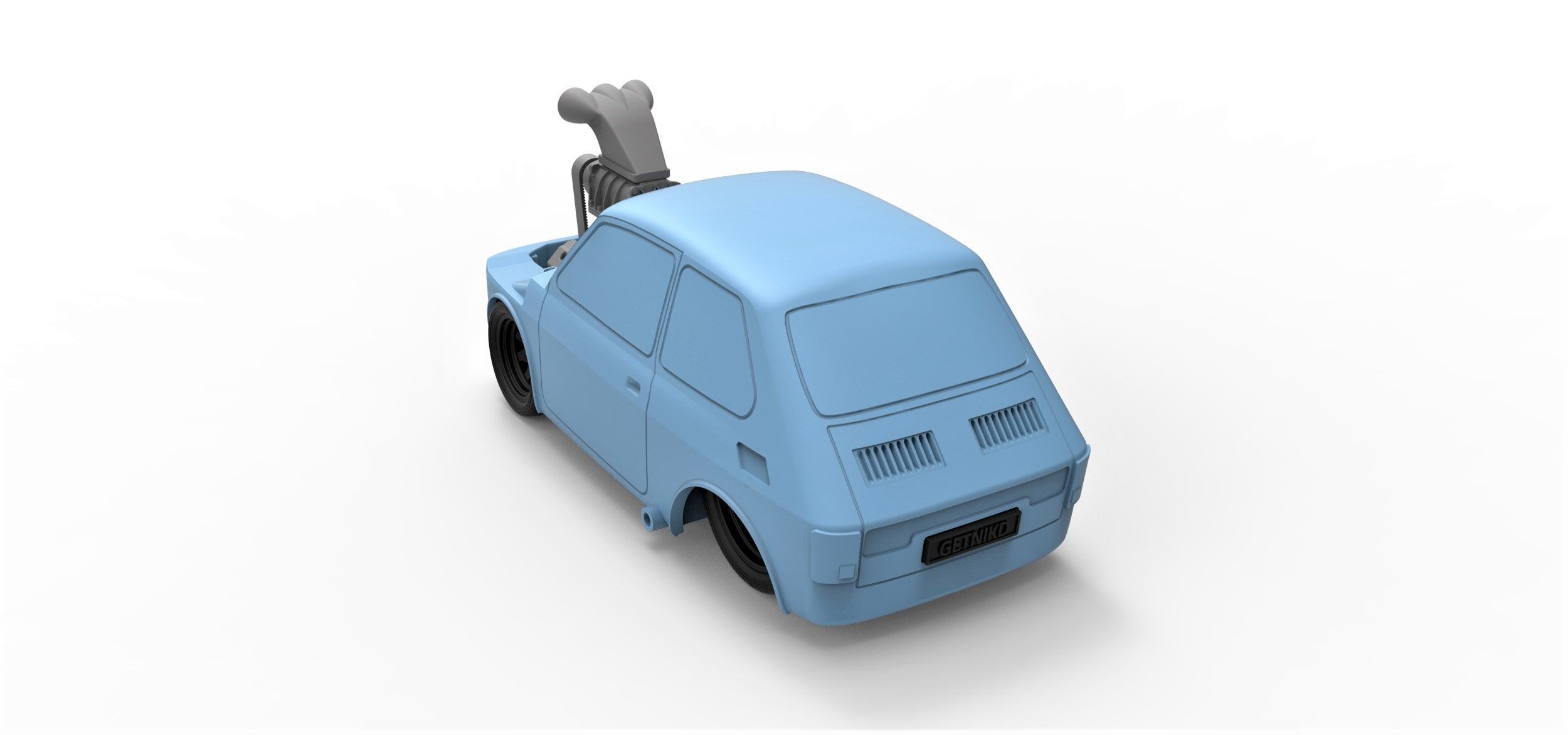 Crazy Fiat 126p Scale 1 to 24 3D print model_12
