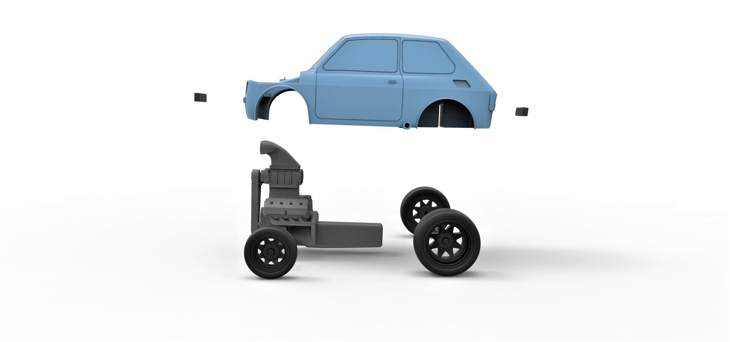 Crazy Fiat 126p Scale 1 to 24 3D print model_19