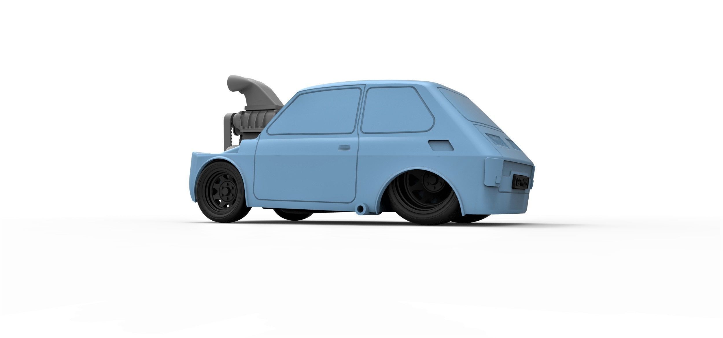 Crazy Fiat 126p Scale 1 to 24 3D print model_11