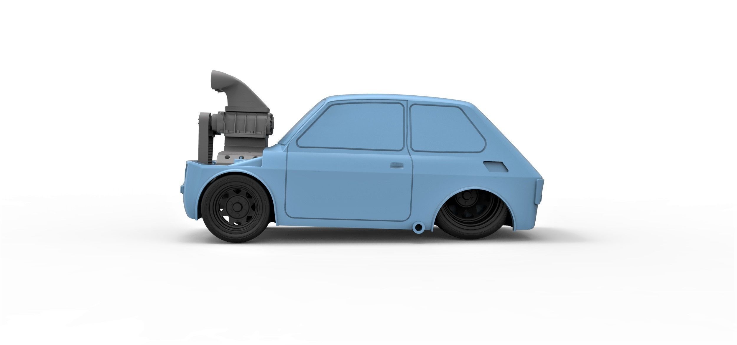 Crazy Fiat 126p Scale 1 to 24 3D print model_7