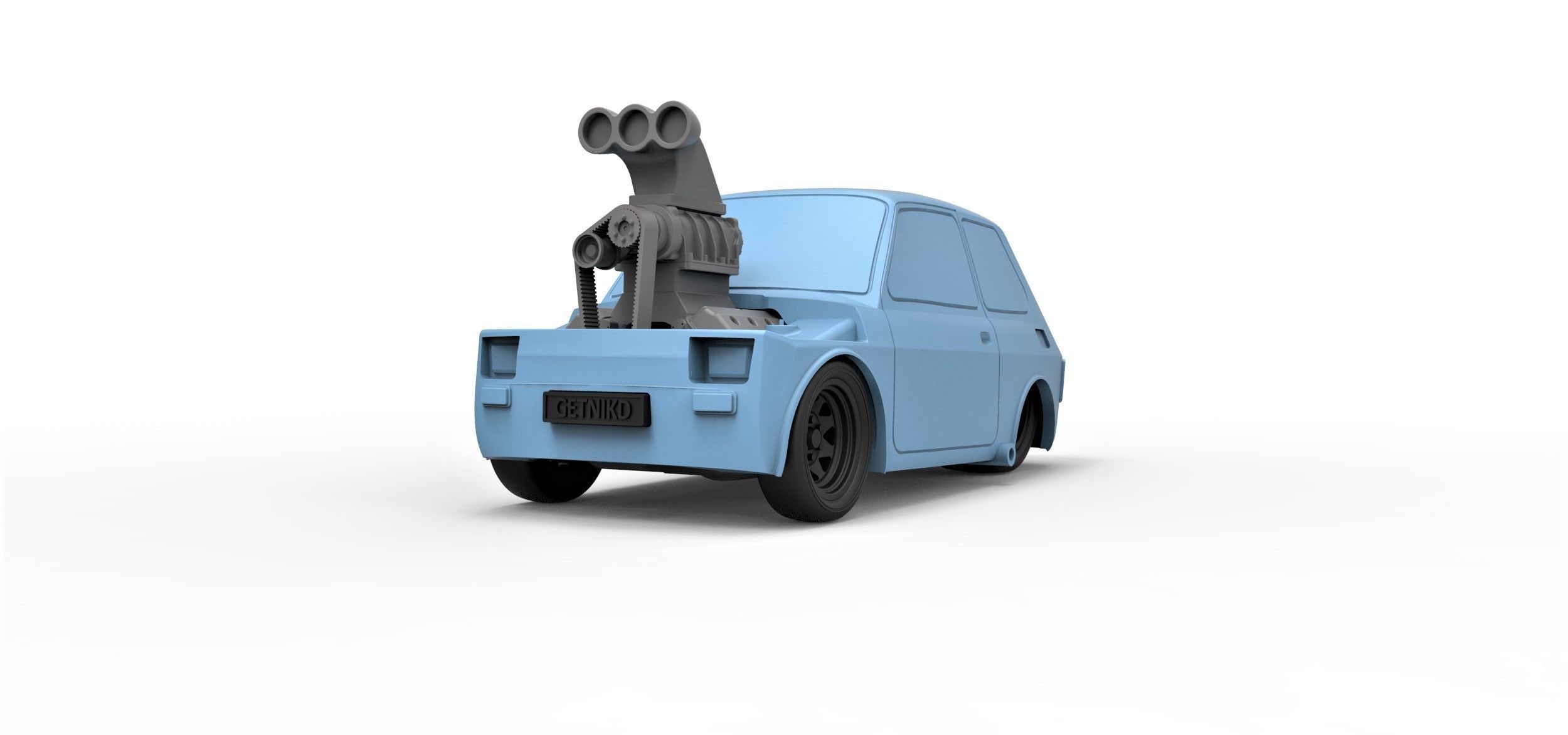 Crazy Fiat 126p Scale 1 to 24 3D print model_4