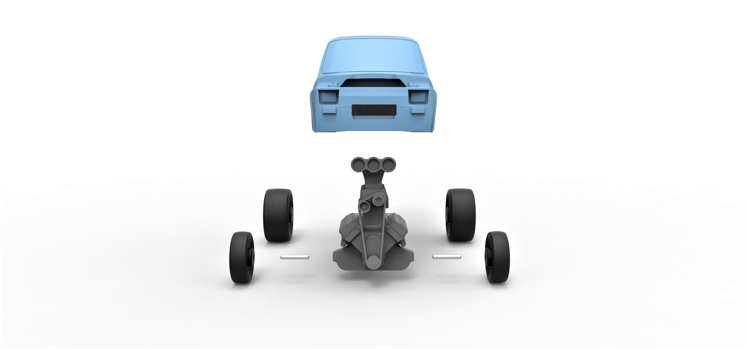 Crazy Fiat 126p Scale 1 to 24 3D print model_18