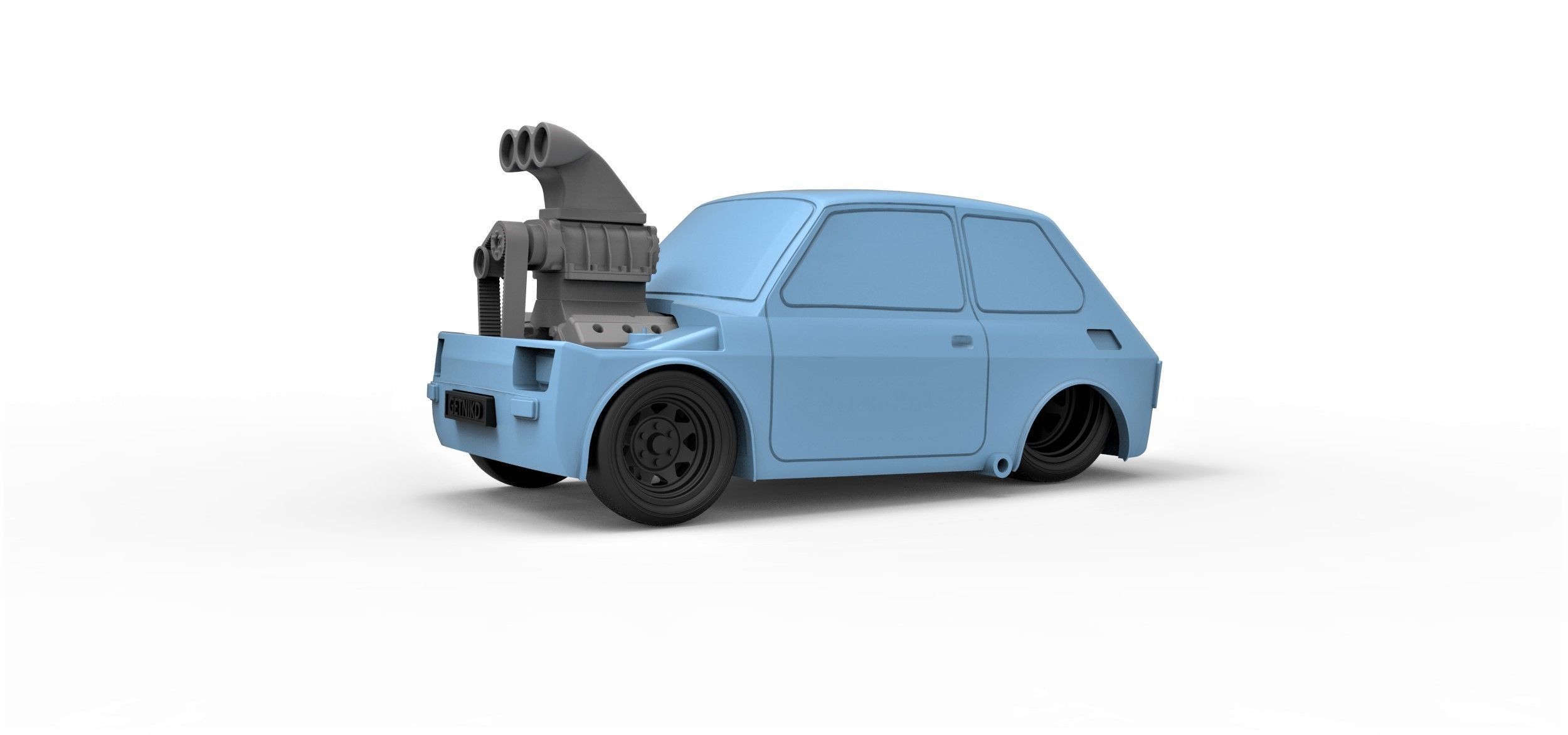 Crazy Fiat 126p Scale 1 to 24 3D print model_2