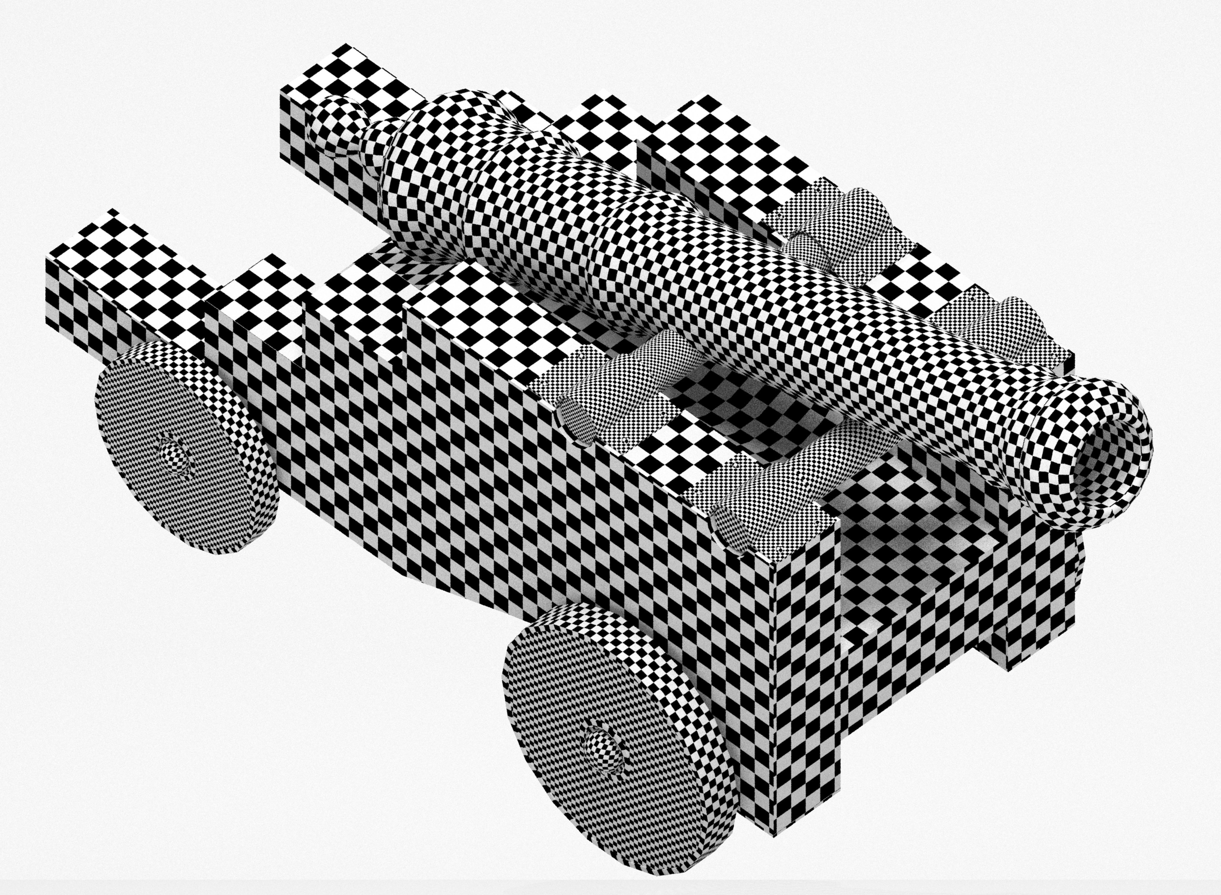 Medieval cannon Free low-poly 3D model_20