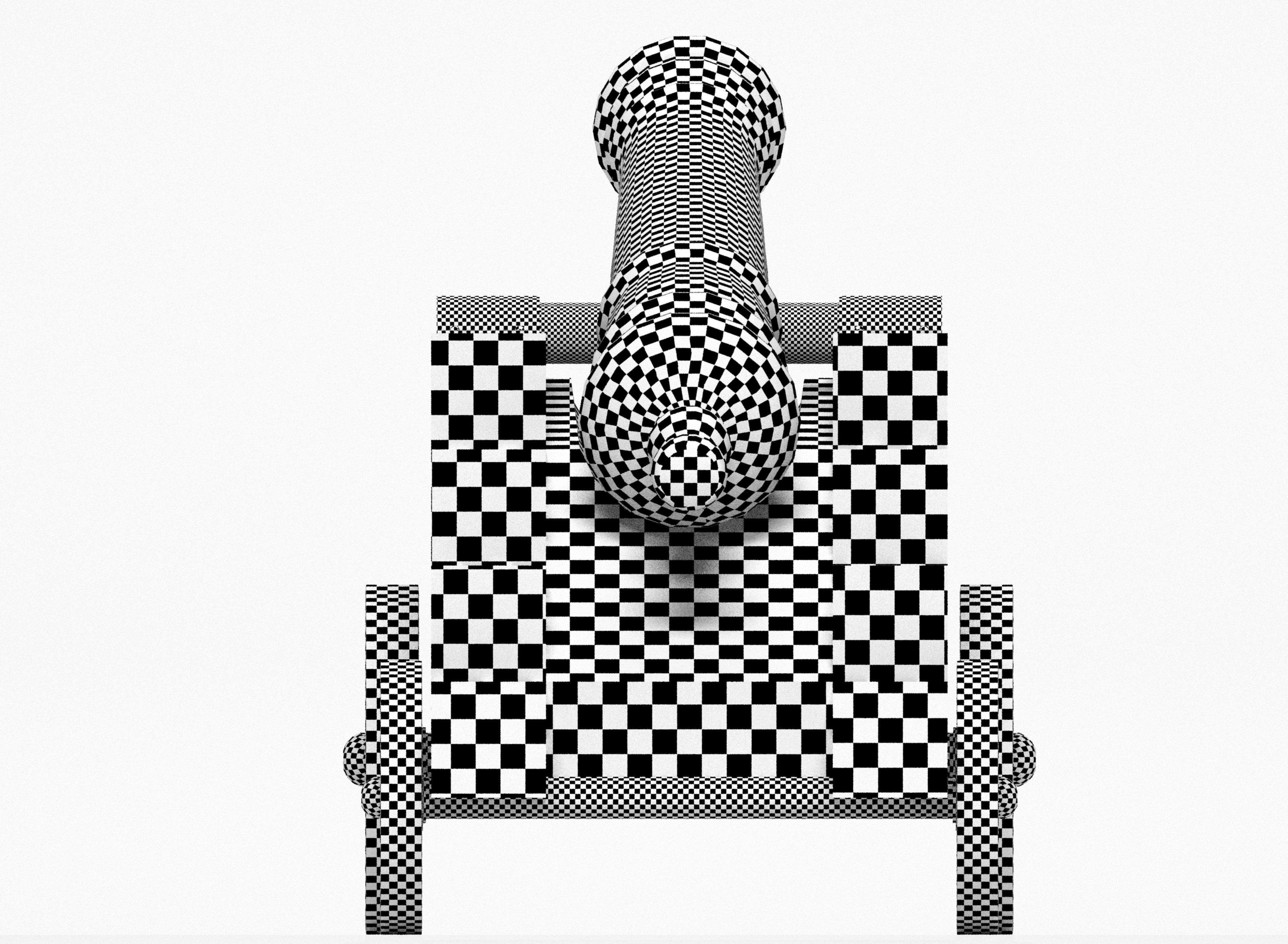 Medieval cannon Free low-poly 3D model_25