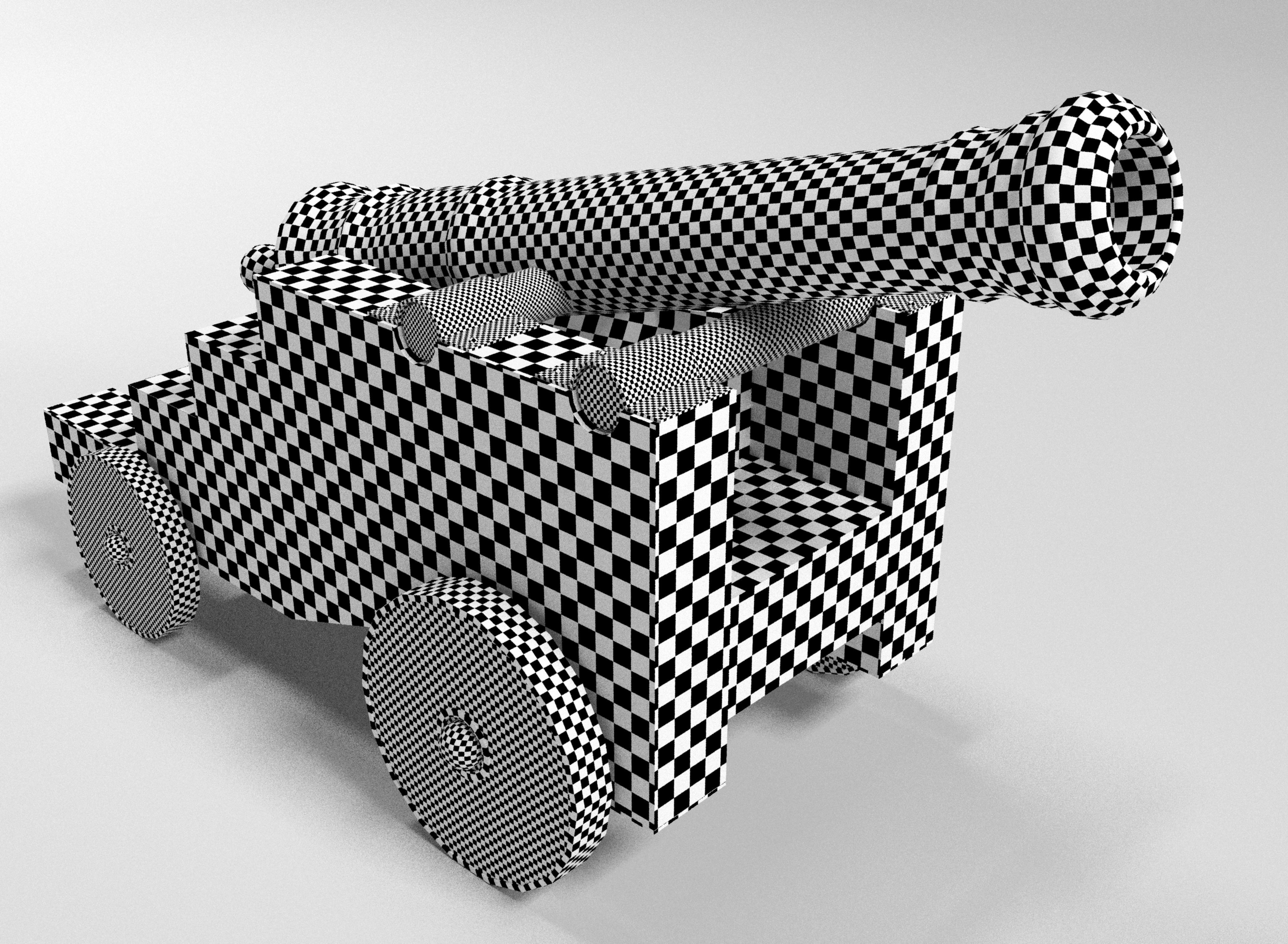 Medieval cannon Free low-poly 3D model_18