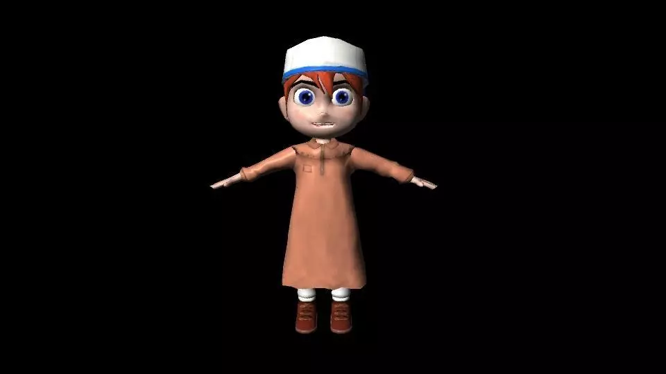 3D model Boy Low poly Model cartoon character VR / AR / low-poly | CGTrader