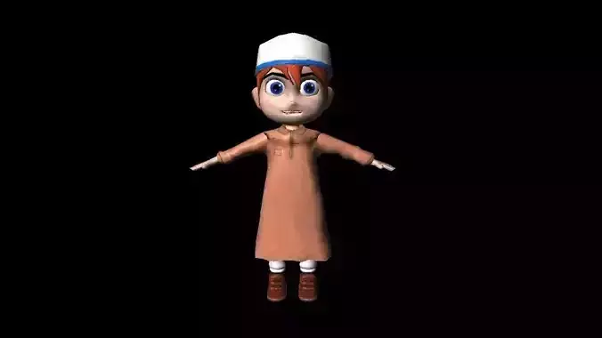 Boy Low poly Model cartoon character