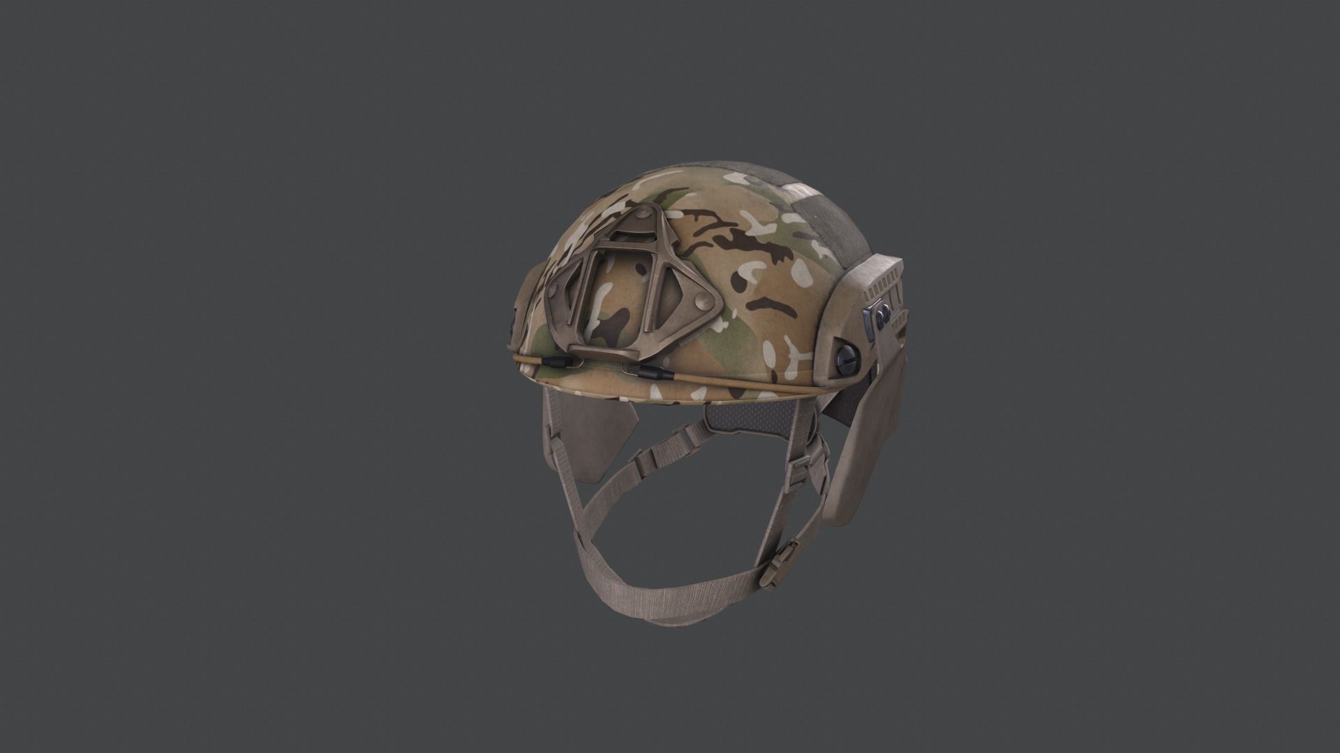 Helmet camouflage vest Low-poly 3D model_9