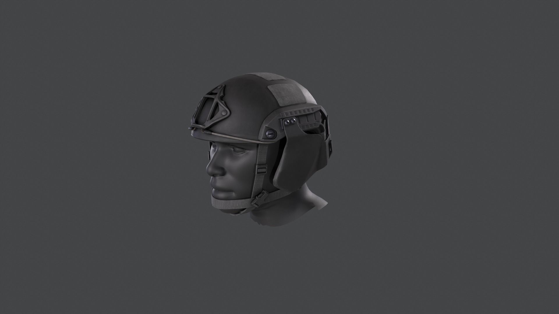 Helmet camouflage vest Low-poly 3D model_3