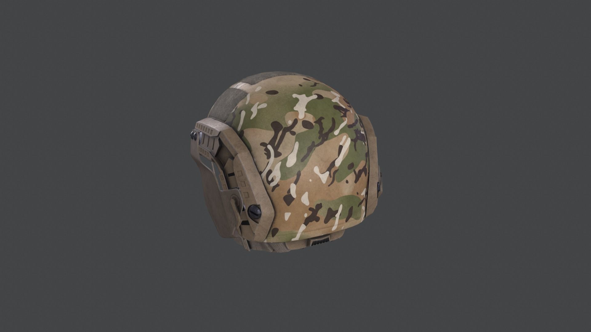 Helmet camouflage vest Low-poly 3D model_10