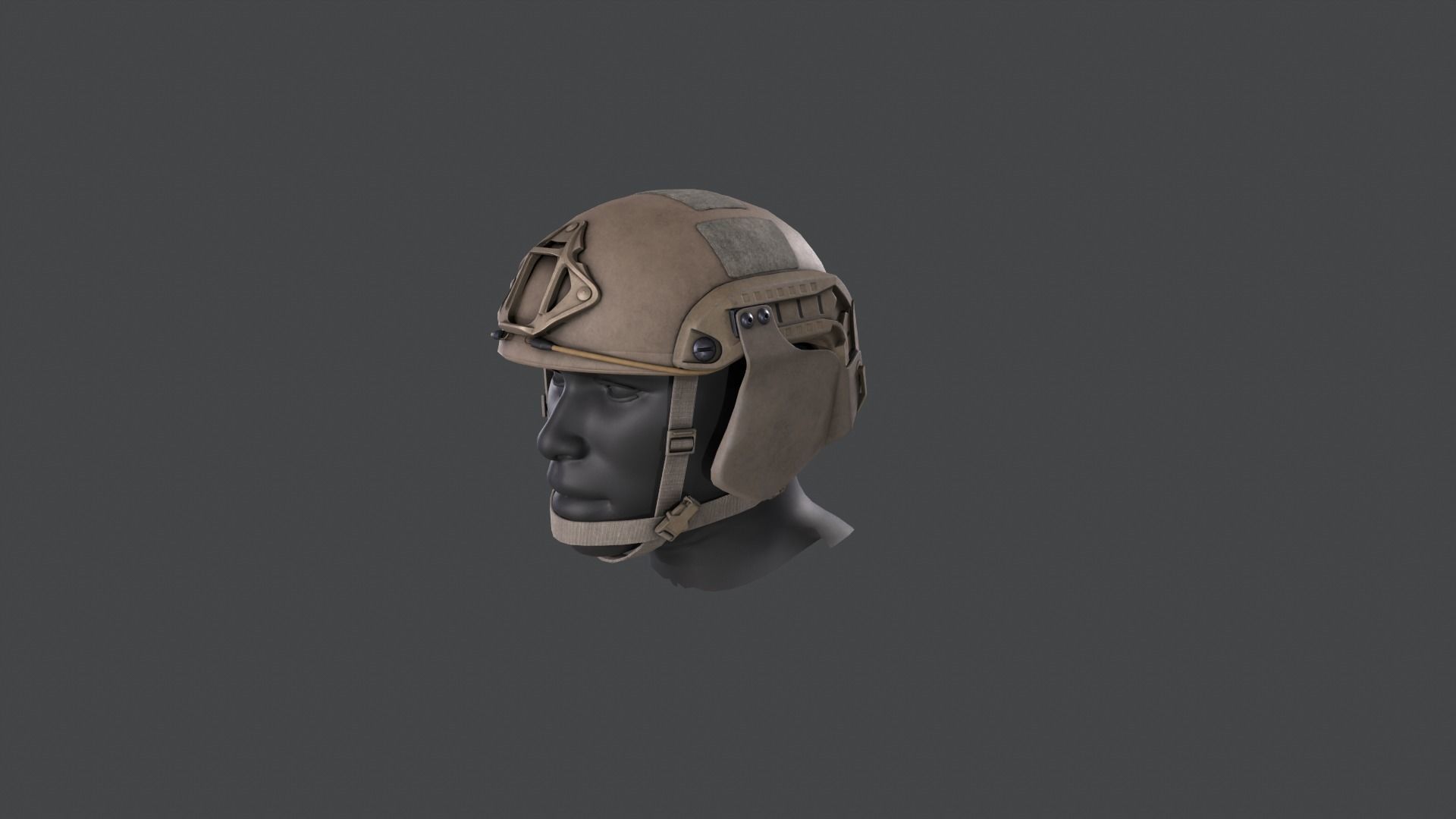 Helmet camouflage vest Low-poly 3D model_1