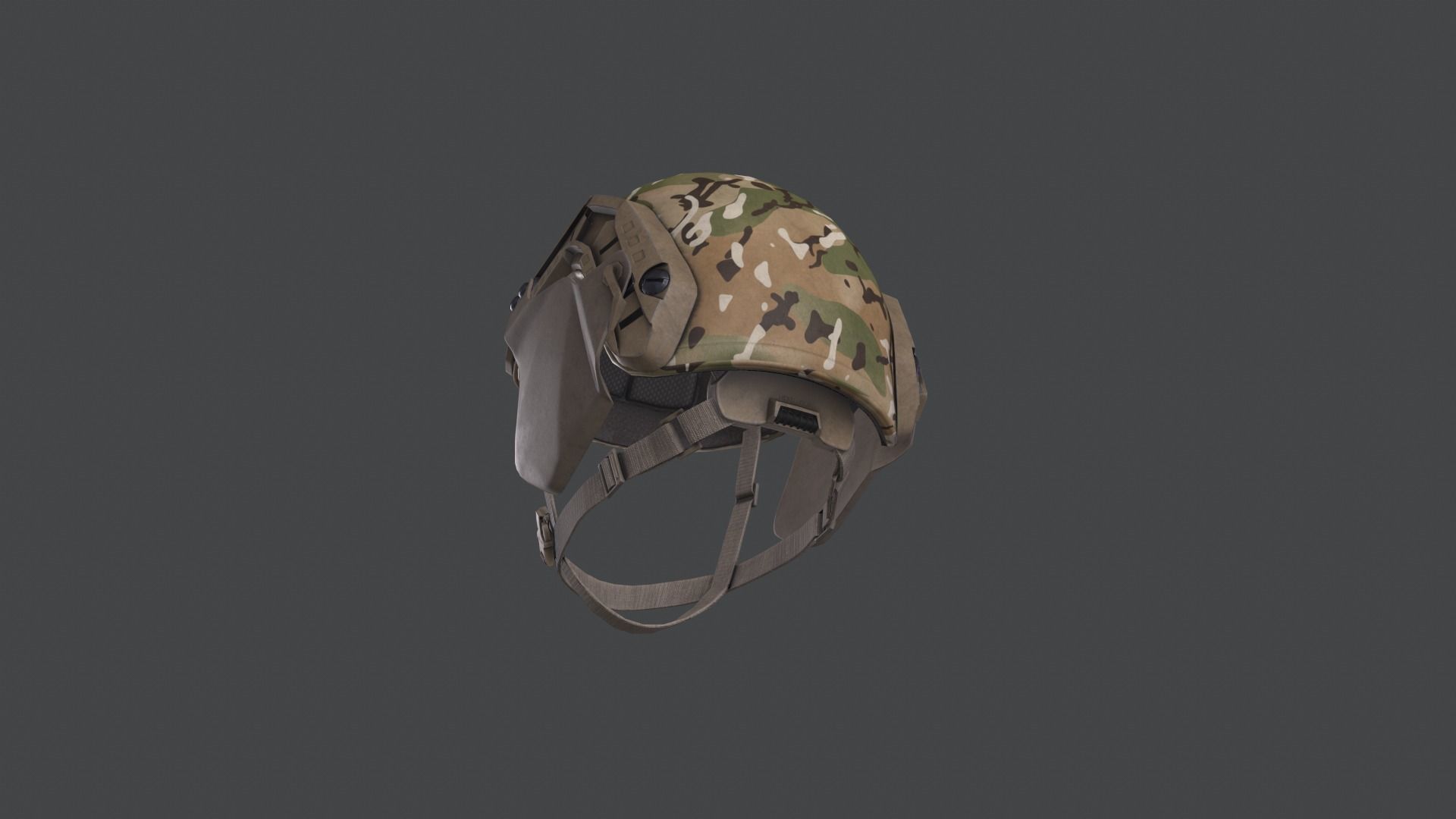 Helmet camouflage vest Low-poly 3D model_11