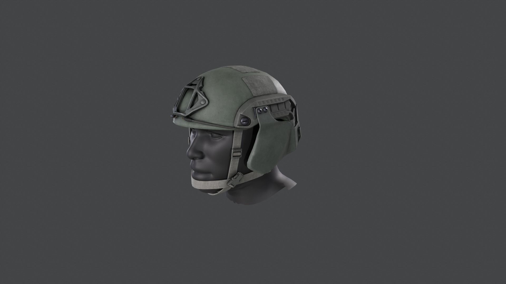 Helmet camouflage vest Low-poly 3D model_7