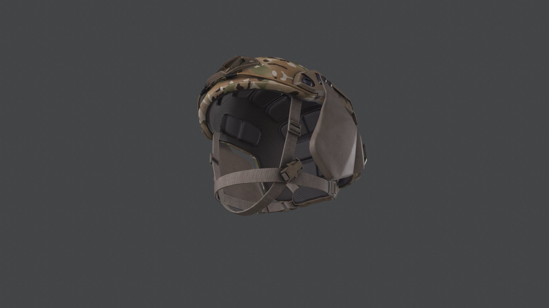 Helmet camouflage vest Low-poly 3D model_8