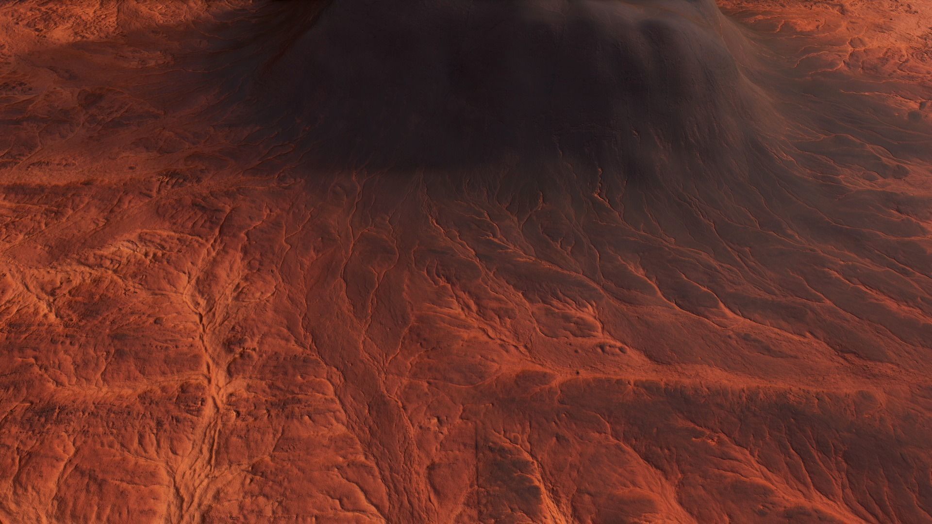 Mars Planet Mountain Terrain Landscape Desert Valley PBR 02 Low-poly 3D model_12