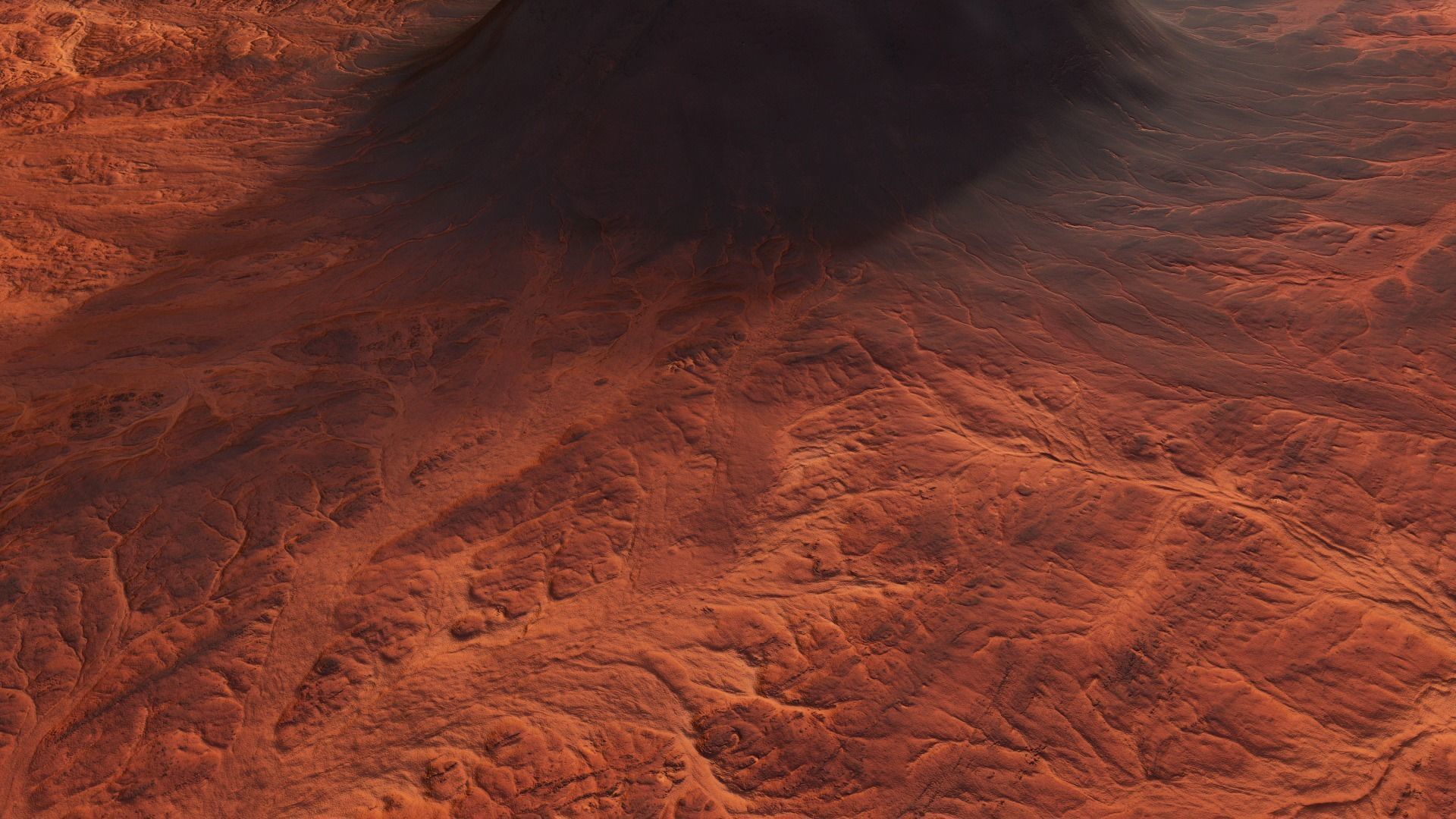 Mars Planet Mountain Terrain Landscape Desert Valley PBR 02 Low-poly 3D model_13