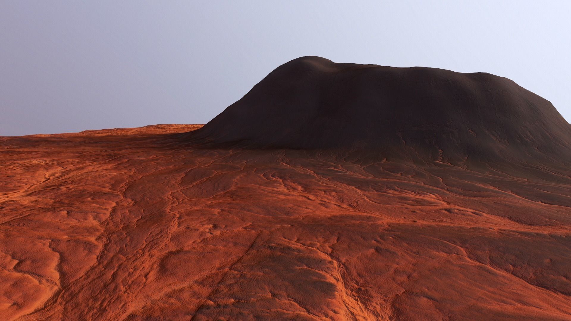 Mars Planet Mountain Terrain Landscape Desert Valley PBR 02 Low-poly 3D model_18