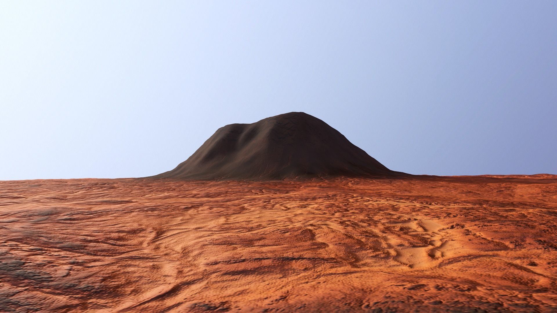 Mars Planet Mountain Terrain Landscape Desert Valley PBR 02 Low-poly 3D model_15