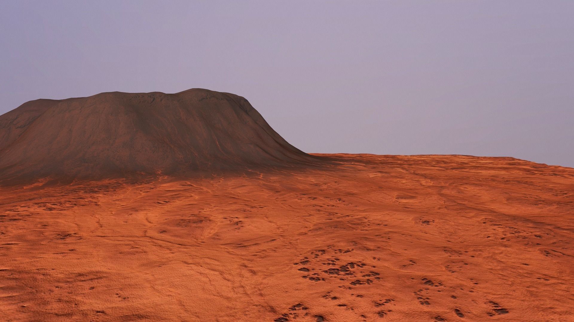 Mars Planet Mountain Terrain Landscape Desert Valley PBR 02 Low-poly 3D model_17