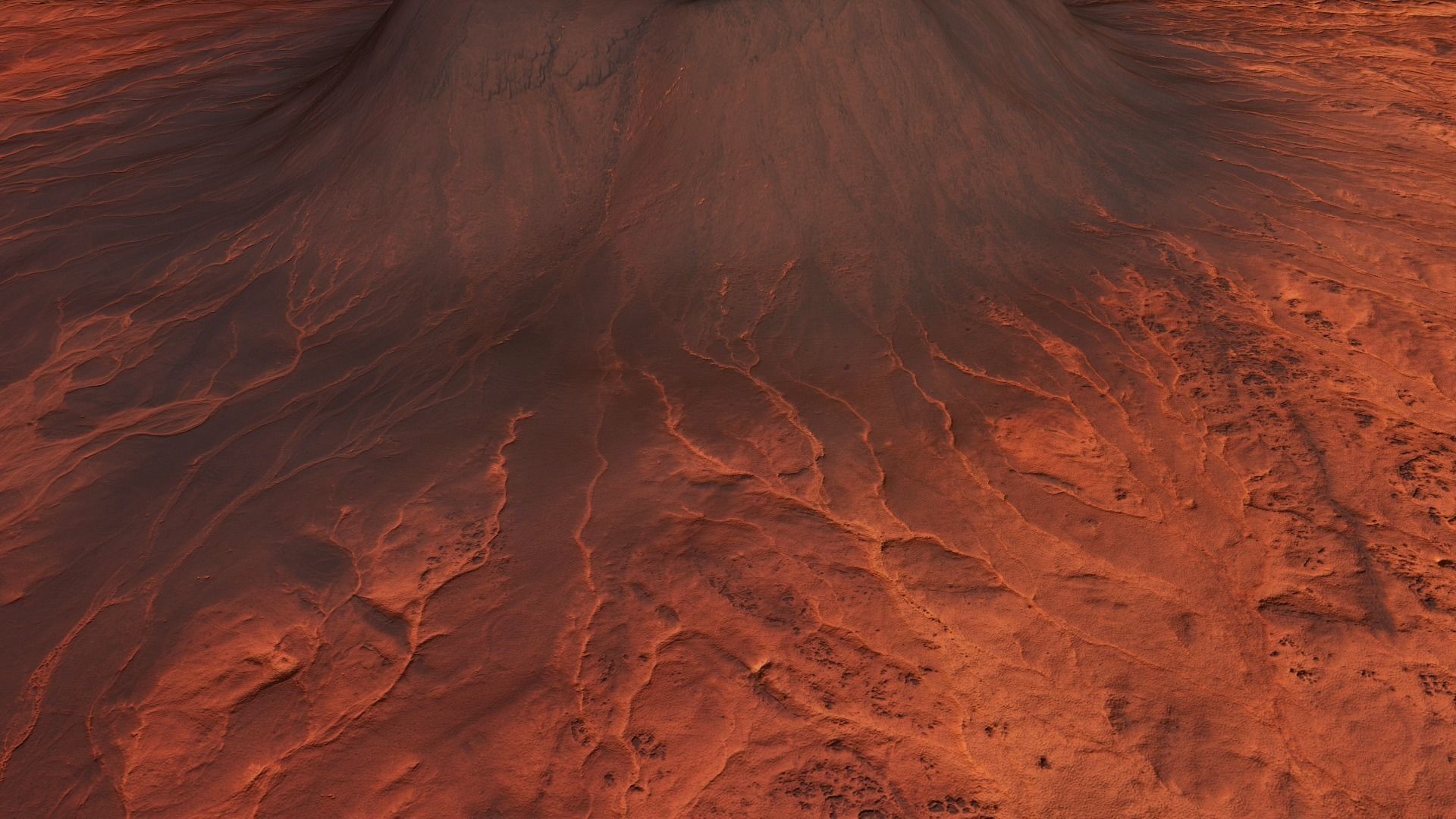 Mars Planet Mountain Terrain Landscape Desert Valley PBR 02 Low-poly 3D model_7