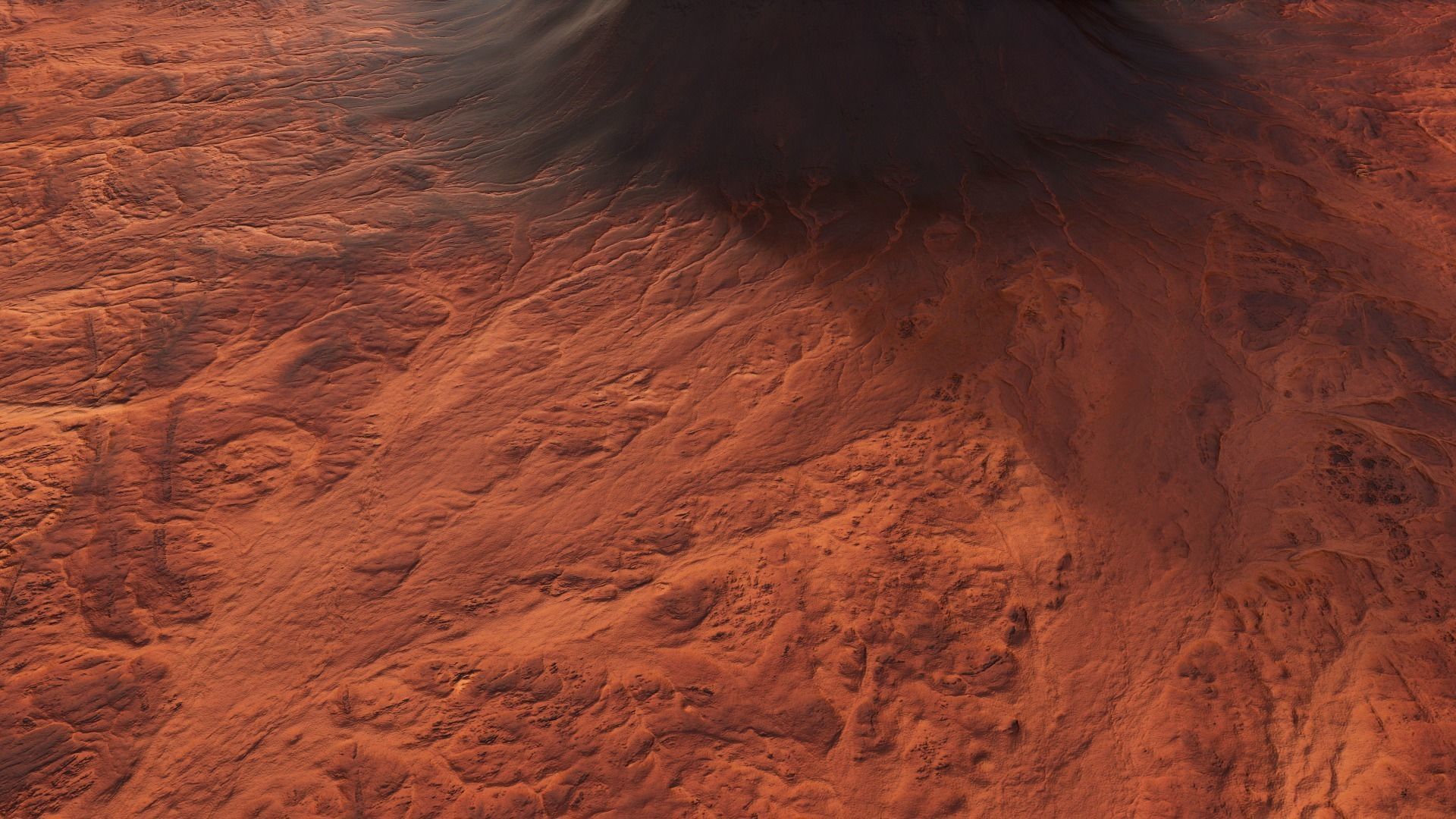 Mars Planet Mountain Terrain Landscape Desert Valley PBR 02 Low-poly 3D model_11