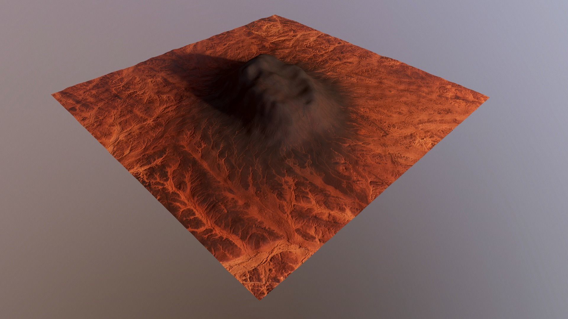 Mars Planet Mountain Terrain Landscape Desert Valley PBR 02 Low-poly 3D model_21