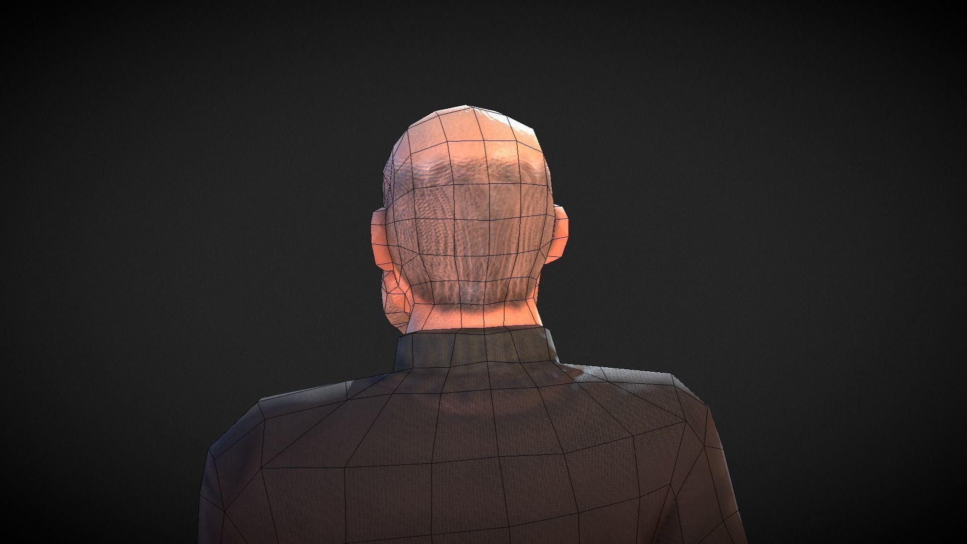 Casual Style - Old Man - Animated Low-Poly Character Low-poly 3D model_45