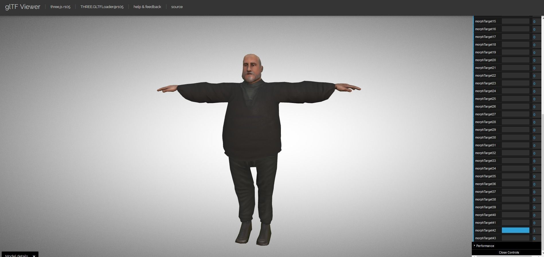 Casual Style - Old Man - Animated Low-Poly Character Low-poly 3D model_32